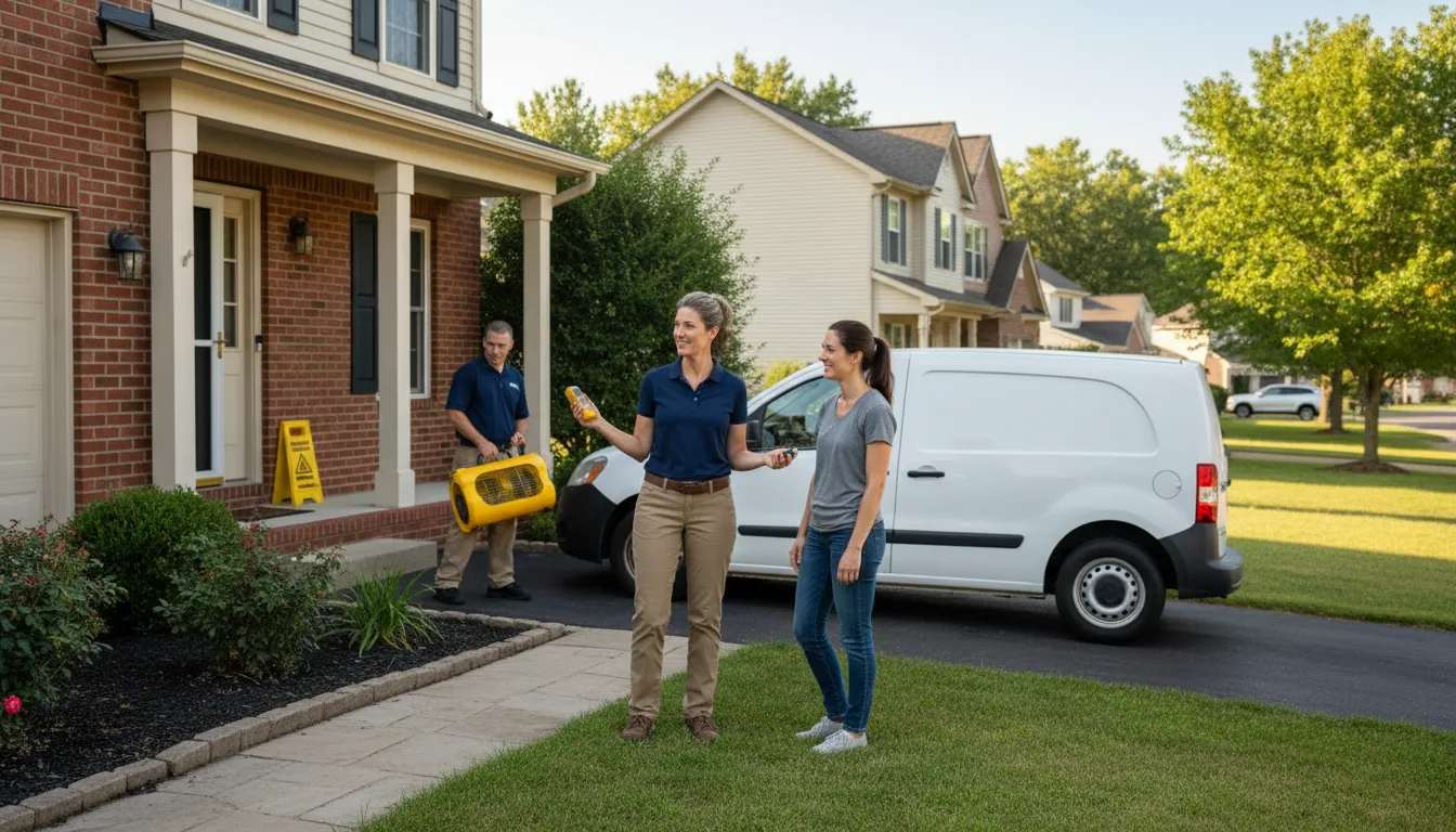 Residential water damage restoration in Smithboro, IL